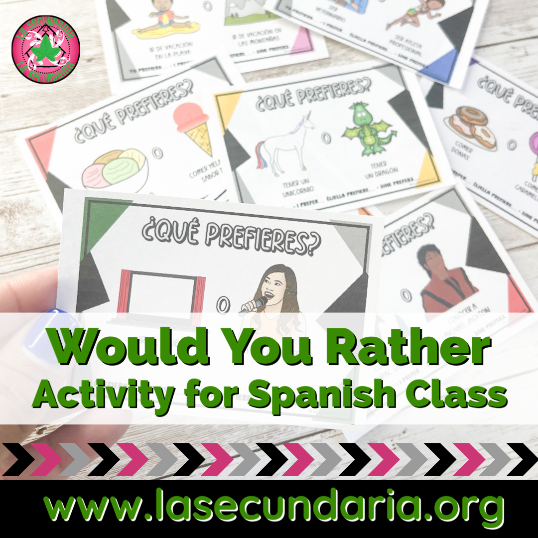 2 Activities First Day Of Spanish Class - La Secundaria